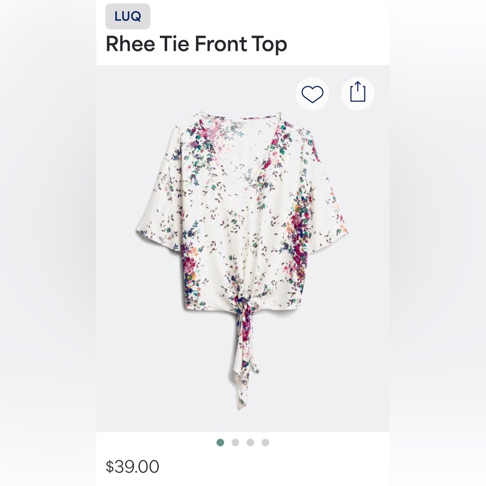 LUQ Rhee Front Tie Top